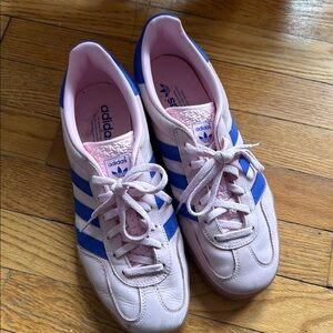 Adidas Gazelle Pink and Blue Sneakers